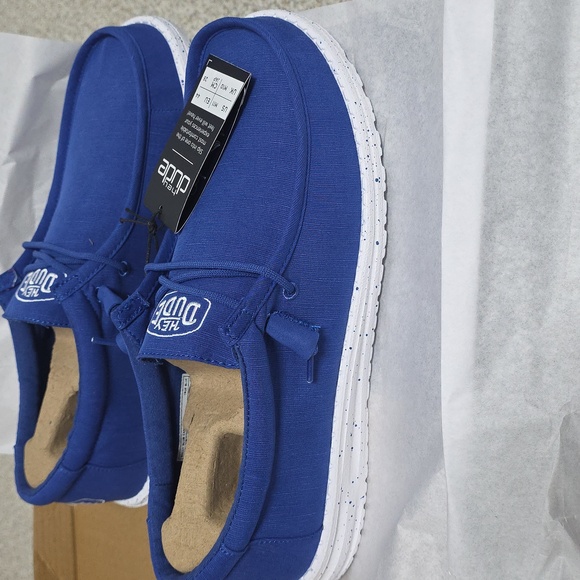 Hey Dude Wally Mebs Sox Go Blue Shoes - Picture 9 of 9